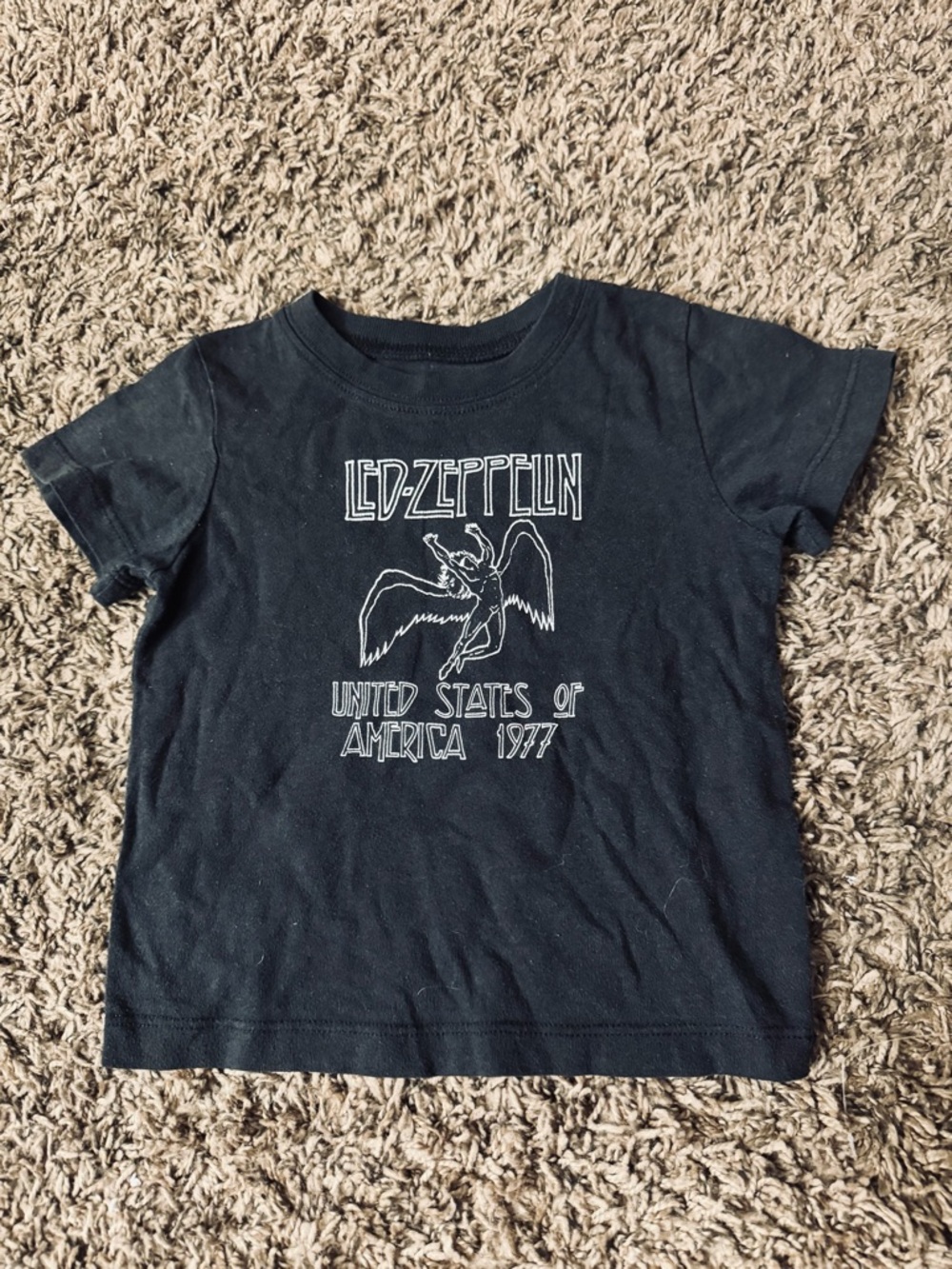 Led-Zeppelin Toddler Black Graphic Tee